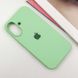 Чехол для Apple iPhone 16 Silicone Case Full / закрытый низ Зеленый / Pistachio