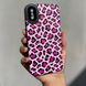 Чохол для iPhone X / XS Rubbed Print Silicone Pink leopard