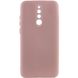 Чехол для Xiaomi Redmi 8 Silicone Full camera закрытый низ + защита камеры Розовый / Pink Sand