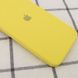 Чехол для Apple iPhone 11 Pro Silicone Full camera / закрытый низ + защита камеры (Желтый / Canary Yellow)