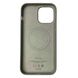 Шкіряний чохол Leather Case (AAA) with MagSafe для Apple iPhone 14 Pro Max (6.7") Titanium Gray