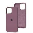 Чехол для iPhone 12 / 12 Pro Silicone Case Full (Metal Frame and Buttons) с металической рамкой и кнопками Violet