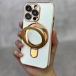 Чохол з підставкою для iPhone 14 Circle Stand MagSafe White