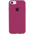 Чехол silicone case for iPhone 7/8 с микрофиброй и закрытым низом Бордовый / Maroon