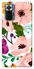 Чехол для Xiaomi Redmi Note 10 Pro Акварельные цветы цветы