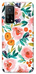Чехол для Xiaomi Mi 10T Pro PandaPrint Акварельные цветы 2 цветы