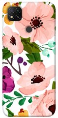 Чохол для Xiaomi Redmi 9C PandaPrint Акварельні квіти квіти
