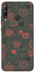 Чехол для Huawei P40 Lite E / Y7p (2020) PandaPrint Милые сердца паттерн