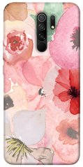Чехол для Xiaomi Redmi 9 PandaPrint Акварельные цветы 3 цветы