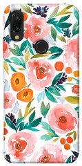 Чехол для Xiaomi Redmi 7 PandaPrint Акварельные цветы 2 цветы
