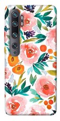 Чехол для Xiaomi Mi Note 10 / Note 10 Pro / Mi CC9 Pro PandaPrint Акварельные цветы 2 цветы