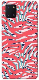 Чехол для Samsung Galaxy Note 10 Lite (A81) PandaPrint Red Zebra print паттерн