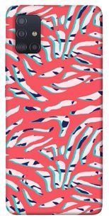 Чехол для Samsung Galaxy M51 PandaPrint Red Zebra print паттерн