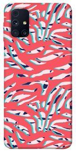 Чехол для Samsung Galaxy M31s PandaPrint Red Zebra print паттерн