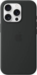 Чехол Silicone case Original 1:1 (AAA) with Magsafe для Apple iPhone 16 Pro (Черный / Midnight)