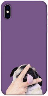 Чехол для Apple iPhone XS (5.8"") PandaPrint Мопс животные