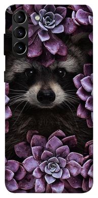 Чехол для Samsung Galaxy S21+ PandaPrint Енот в цветах цветы
