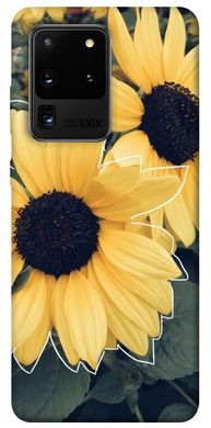 Чехол для Samsung Galaxy S20 Ultra PandaPrint Два подсолнуха цветы