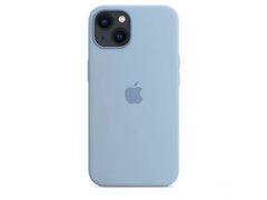 Чохол Silicone case Original 1:1 (AAA) with Magsafe для Apple iPhone 13 (6.1") (Блакитний/ Blue Fog)
