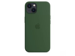 Чохол Silicone case Original 1:1 (AAA) with Magsafe для Apple iPhone 13 (6.1") (Зелений / Clover)