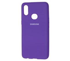 Чохол для Samsung Galaxy A10s (A107) Silicone Full фіолетовий з закритим низом і мікрофіброю