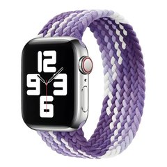 Ремінець Braided Solo Loop для Apple Watch 42/44/45 mm Rainbow Purple-White