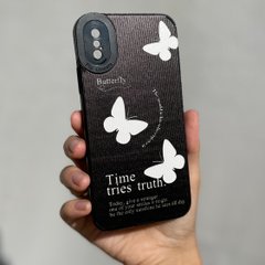 Чехол для iPhone X / XS Rubbed Print Silicone Butterfly 1