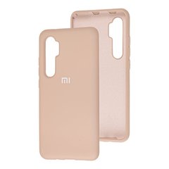Чехол для Xiaomi Mi Note 10 Lite Silicone Full розовый песок с закрытым низом и микрофиброй