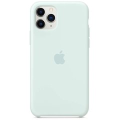 Чехол Silicone case Original 1:1 (AAA) для Apple iPhone 11 Pro Max (6.5") (Серо-голубой / Seafoam) Лучшее качество!!