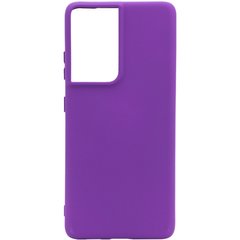Чохол Silicone Cover Full without Logo (A) для Samsung Galaxy S21 Ultra (Фіолетовий / Purple)