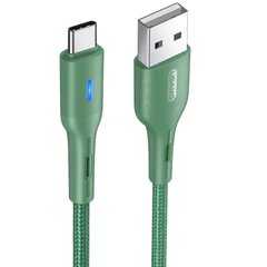 Дата кабель USAMS US-SJ460 U-Bob Series USB to Type-C Smart Power-off Cable (1.2m), Зелёный