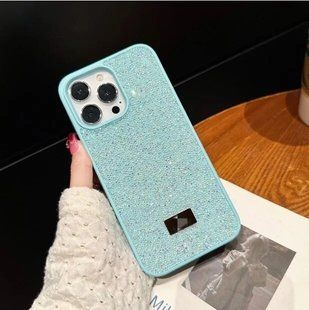 Чохол для iPhone 14 Pro Max Swarovski зі стразами Sky Blue