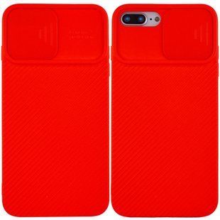 Чохол Camshield Square TPU зі шторкою для камери для Apple iPhone 7 plus / 8 plus (5.5"") Червоний