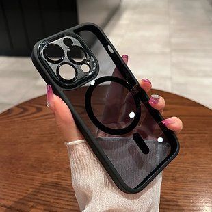 Чехол для iPhone 16 Pro Max Premium acrylic case Затемненная стенка Black