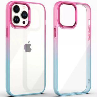 Чохол TPU+PC Fresh sip series для Apple iPhone 13 Pro Max (6.7") Бірюзовий / Рожевий