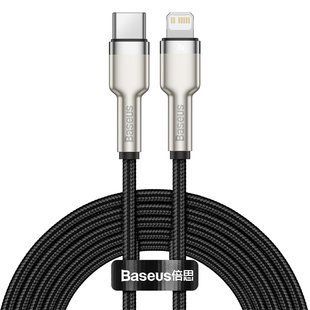 Кабель BASEUS Type-C to Lightning Cafule Series Metal Data Cable |2M, 20W, PD| (CATLJK-B02) Black, Black