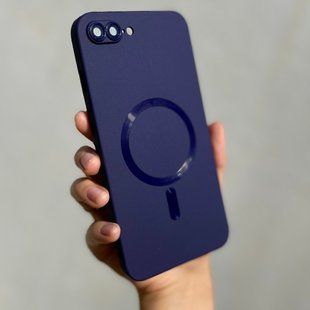 Чехол для iPhone 7 Plus / 8 Plus Sapphire Matte with MagSafe + стекло на камеру Dark purple