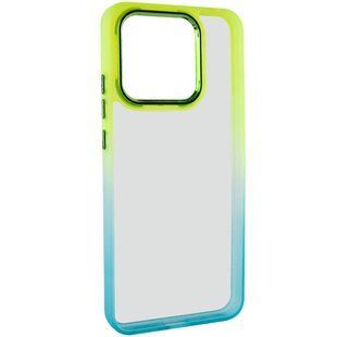 Чохол TPU+PC Fresh sip series для Xiaomi Redmi 10C Бірюзовий / Лимонний