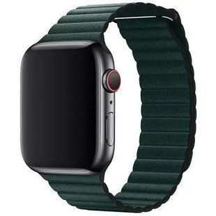 Шкіряний ремінець Leather Loop Band для Apple Watch 38/40/41 mm Forest Green