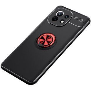 TPU чехол Deen ColorRing под магнитный держатель (opp) для Xiaomi Mi 11 (Черный / Красный)