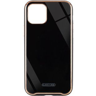 TPU+Glass чехол Venezia для Apple iPhone 11 Pro Max (6.5") (Черный / Black)