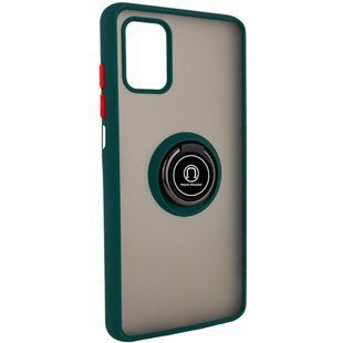 TPU+PC чехол Deen ColorEdgingRing for Magnet для Samsung Galaxy M51 Зеленый