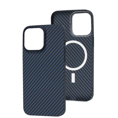 Чехол для iPhone 13 Carbon Case with MagSafe Blue