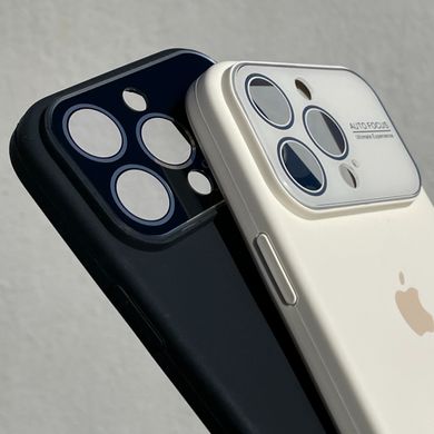 Чехол для iPhone 13 Silicone case AUTO FOCUS + стекло на камеру White