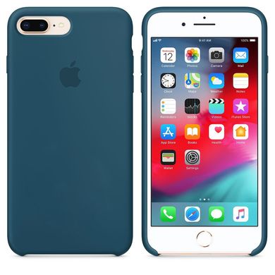 Чехол silicone case for iPhone 7 Plus/8 Plus Cosmos Blue / Синий