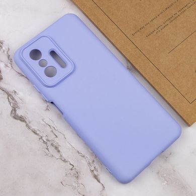 Чехол для Xiaomi 11T / 11T Pro Silicone Full camera закрытый низ + защита камеры Сиреневый / Dasheen
