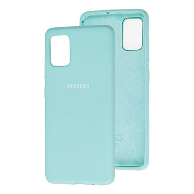 Чехол для Samsung Galaxy A51 (A515) Silicone Full бирюзовый с закрытым низом и микрофиброй