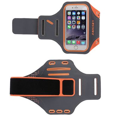 Спортивный чехол на руку для телефона Haissky II до 5,5 дюйма (Оранжевый)