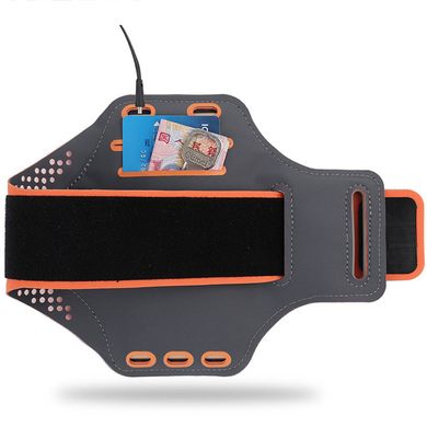 Спортивный чехол на руку для телефона Haissky II до 5,5 дюйма (Оранжевый)