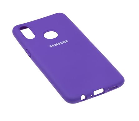 Чохол для Samsung Galaxy A10s (A107) Silicone Full фіолетовий з закритим низом і мікрофіброю